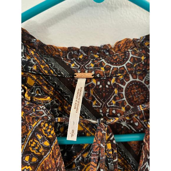 Free People Top Womens Small Blouse Little Runaway Boho Hippie Festival 70s - Picture 3 of 7